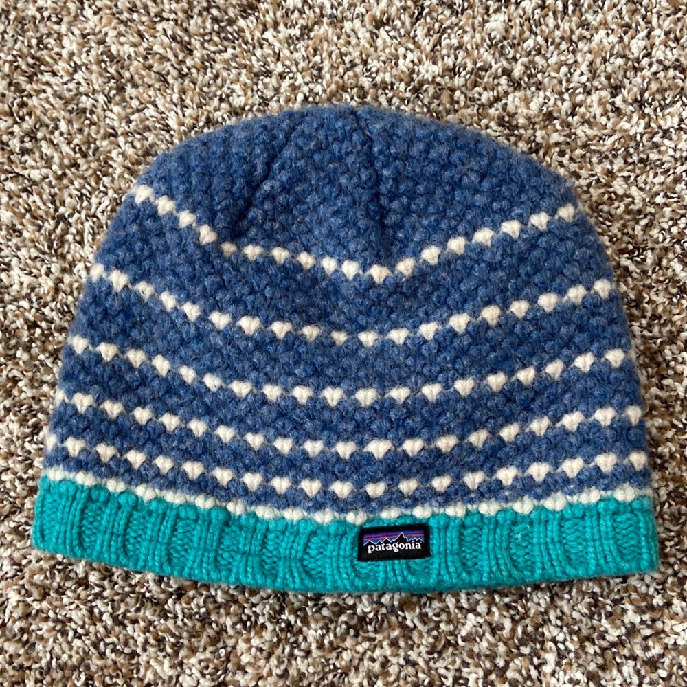Patagonia wool beanie hat cap fleece lined